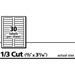 Avery Laser/Inkjet File Folder Labels, 2/3