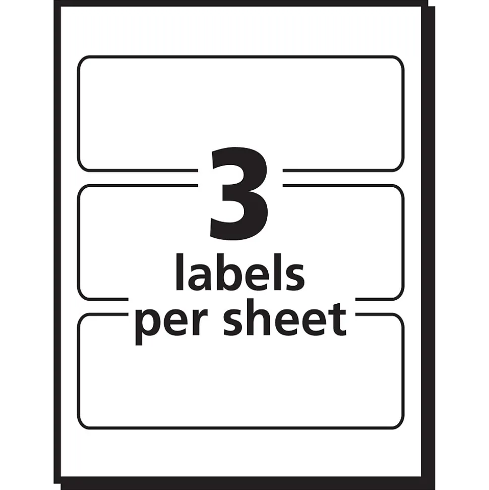 Avery Laser/Inkjet Multipurpose Label, 1 1/2" x 4", White, 150 Labels/Pack (05452)