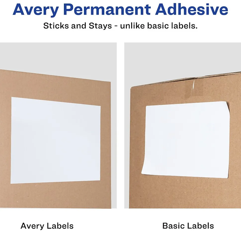 Avery Laser/Inkjet Shipping Labels, 5-1/2" x 8-1/2", White, 500 Labels/Box (95930)