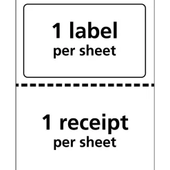 Avery Laser/Inkjet Shipping Labels with Paper Receipts, 5-1/16