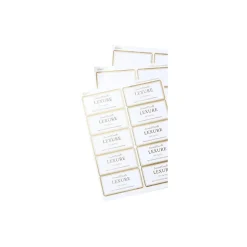 Avery Laser/Inkjet Shipping Labels, 2" x 4", White with Metallic Gold Borders, 100 Labels/Pack (6541)