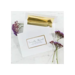 Avery Laser/Inkjet Shipping Labels, 2" x 4", White with Metallic Gold Borders, 100 Labels/Pack (6541)