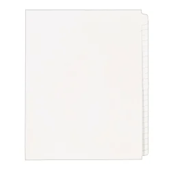 Avery Legal Blank Paper Dividers, White Unlaminated Tabs, Letter Size, 25/Pack (11949)