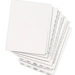 Avery Legal Blank Paper Dividers, White Unlaminated Tabs, Letter Size, 25/Pack (11949)