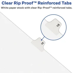 Avery Legal Pre-Printed Paper Dividers, Bottom Tab EXHIBIT F, White, Avery Style, Letter Size, 25/Pack (11945)