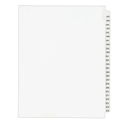 Avery Legal Pre-Printed Paper Divider Collated Set, 251-275 Tabs, White, Avery Style, Letter Size (01340)