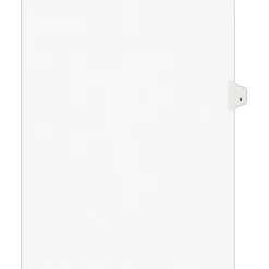 Avery Legal Pre-Printed Paper Dividers, Side Tab #9, White, Avery Style, Letter Size, 25/Pack (11919)