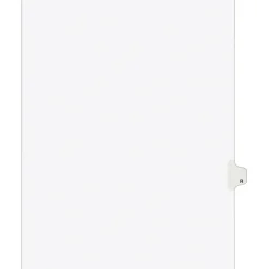 Avery Legal Pre-Printed Paper Dividers, Side Tab R, White, Avery Style, Letter Size, 25/Pack (01418)