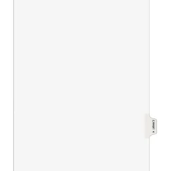 Avery Legal Pre-Printed Paper Dividers, Side Tab EXHIBIT H, White, Avery Style, Letter Size, 25/Pack (01378)
