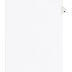 Avery Legal Pre-Printed Paper Dividers, Side Tab #3, White, Avery Style, Letter Size, 25/Pack (11913)