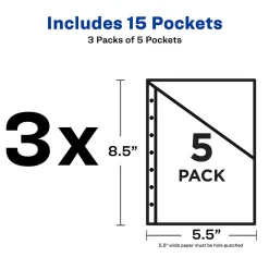 Avery Mini Binder Pockets for 5 1/2
