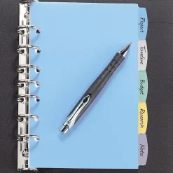 Avery Mini Write & Erase Plastic Blank Dividers, 5-Tab, Assorted Colors, 5/Pack (16180)