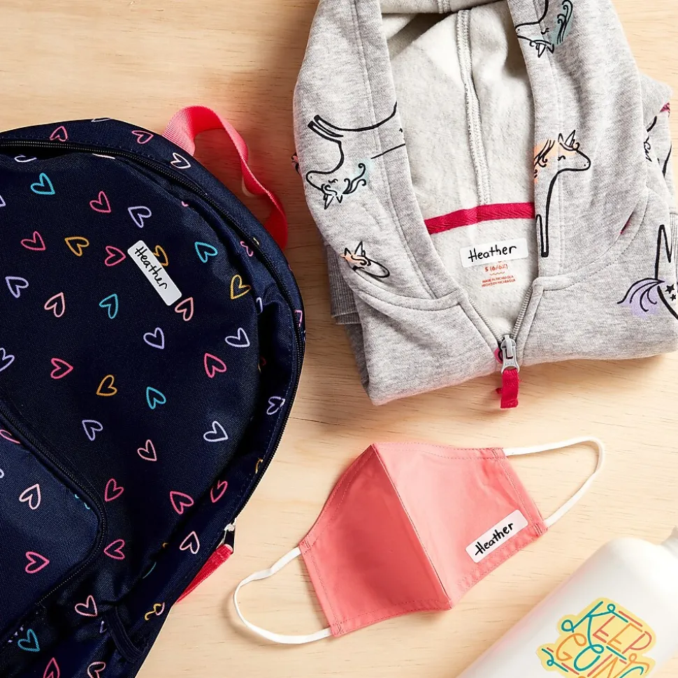 Avery No-Iron Fabric Labels on 4" x 6" Sheets, 1/2" x 1-3/4", White, Non-Printable, 54 Labels/Pack (40720)