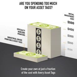 Avery PermaTrack Durable Laser Asset Tag Labels, 1-1/4