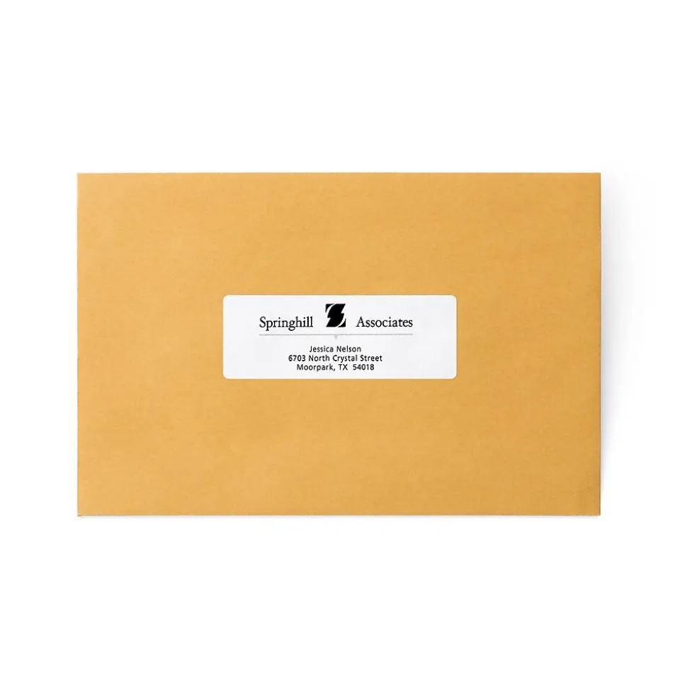 Avery Pin-Fed Address Labels, White, 1-7/16" x 4", White, 5,000 Labels/Pack (4014)