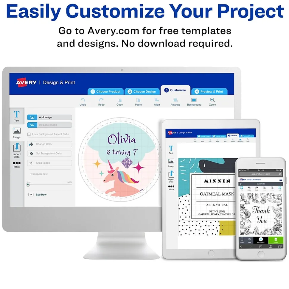 Avery Pin-Fed Address Labels, White, 1-7/16" x 4", White, 5,000 Labels/Pack (4014)