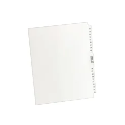Avery Premium Collated Legal Paper Dividers, 51-75 & Table of Content Tabs, White, Avery Style, Letter Size (11396)