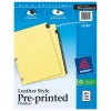 Avery Pre-Printed Monthly Dividers, 12-Tab, Black/Gold (25181)