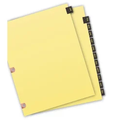 Avery Pre-Printed Monthly Dividers, 12-Tab, Black/Gold (25181)