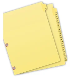 Avery Pre-Printed Paper Dividers with Laminated Tabs, A-Z Tabs, Buff, Copper Reinforced (24280)