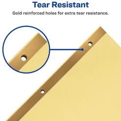 Avery Pre-Printed Paper Dividers with Laminated Tabs, Jan-Dec Tabs, Buff, Gold Reinforced (11307)