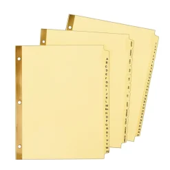 Avery Pre-Printed Paper Dividers with Laminated Tabs, Jan-Dec Tabs, Buff, Gold Reinforced (11307)
