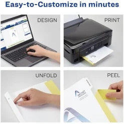 Avery Print-On Paper Dividers, 5 Tabs, White (11511)