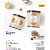 Avery Print-to-the-Edge Laser/Inkjet Oval Labels, 2" x 3-1/3", White, 200 Labels/Pack (22570)