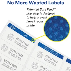 Avery Print-to-the-Edge Laser Address Labels, 3/4" x 2-1/4", White, 750 Labels/Pack (6870)