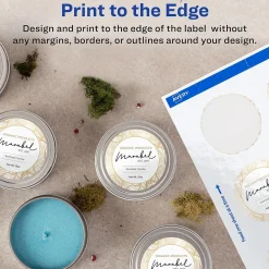 Avery Print-to-the-Edge Laser/Inkjet Round Labels, 2 1/2