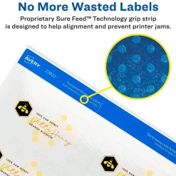 Avery Print-to-the-Edge Laser/Inkjet Rectangle Labels, 2