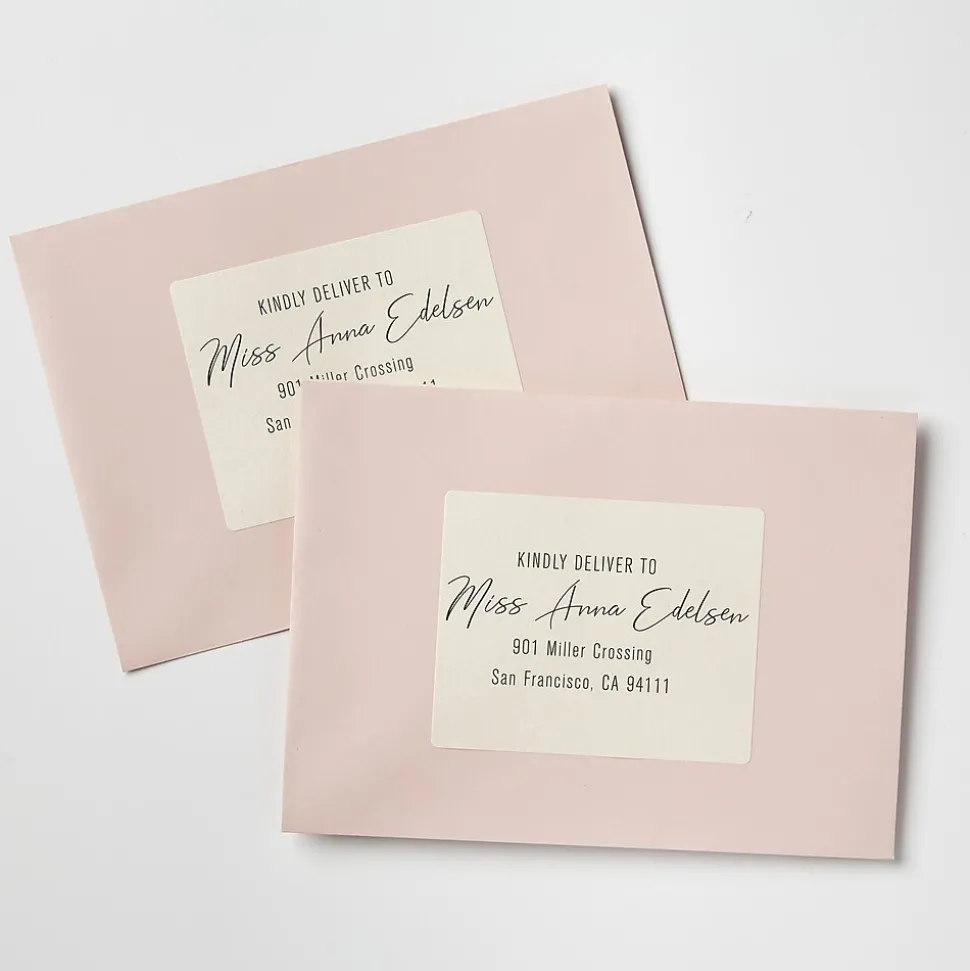 Avery Print-to-the-Edge Laser/Inkjet Rectangle Labels, 3" x 3 3/4", Pearlized Ivory, 48 Labels/Pack (22823)