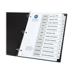 Avery Ready Index Table of Contents Paper Dividers, Jan-Dec Tabs, White, 6 Sets/Pack (11826)
