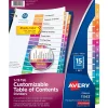 Avery Ready Index Table of Contents Pre-Printed Paper Dividers, 15 Tabs, Multicolor, 1 Set (11143)