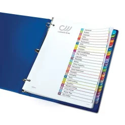 Avery Ready Index Table of Contents Paper Dividers, A-Z Tabs, Contemporary Multicolor (11844)