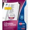 Avery Ready Index Table of Contents Pre-Printed Numeric Paper Divider, 31 Tabs, White, 1 Set (11128/RI21331C)