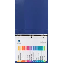 Avery Ready Index Table of Contents Paper Dividers, 1-15 Tabs, Multicolor, 6 Sets/Pack (11197)