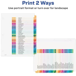 Avery Ready Index Table of Contents EcoFriendly Paper Dividers, 1-31 Tabs, Multicolor (11084)