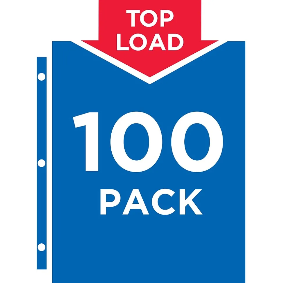 Avery Recycled Economy Lightweight Sheet Protectors, 8-1/2" x 11", Clear, 100/Box (75539)