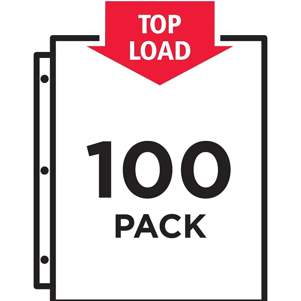 Avery Recycled Economy Weight Sheet Protectors, 8-1/2" x 11", Semi-Clear, 100/Box (75537)