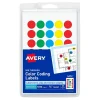 Avery See-Through Hand Written Color Coding Labels, 3/4" Dia., Translucent Assorted Colors, 35/Sheet, 29 Sheets/Pack (5473)