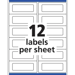 Avery Send & Reply Piggyback Laser/Inkjet Mailing Labels, 1-5/8