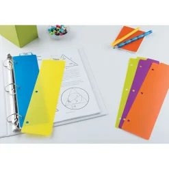 Avery Snap-In Plastic Bookmark Dividers, Assorted Colors with White Labels, Set of 5 (24908)