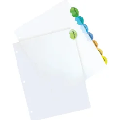 Avery Style Edge Insertable Plastic Dividers, 8 Tab, Multicolor (11201)