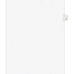 Avery Style Individual Legal Divider, Tab F, 8.5" x 11", White, 25/Set (01406)