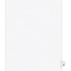Avery Style Pre-Printed Divider, #49-Tab, White, 25/Pack (01049)