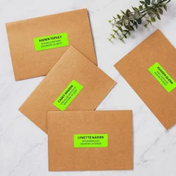 Avery Sure Feed Laser Address Labels, 1" x 2 5/8", Neon Green, 750 Labels/Pack (5971)