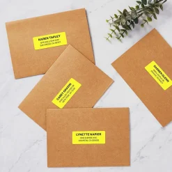 Avery Sure Feed Laser Address Labels, 1" x 2 5/8", Neon Yellow, 750 Labels/Pack (5972)