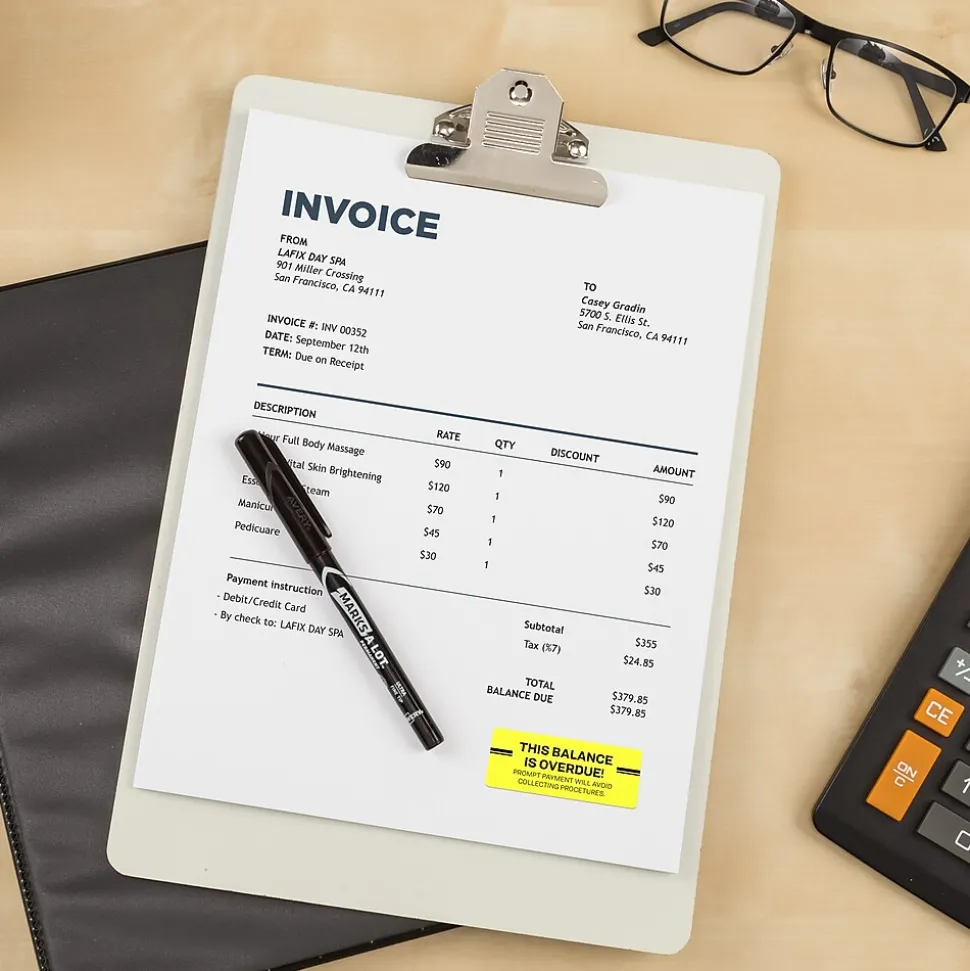 Avery Sure Feed Laser Address Labels, 1" x 2 5/8", Neon Yellow, 750 Labels/Pack (5972)