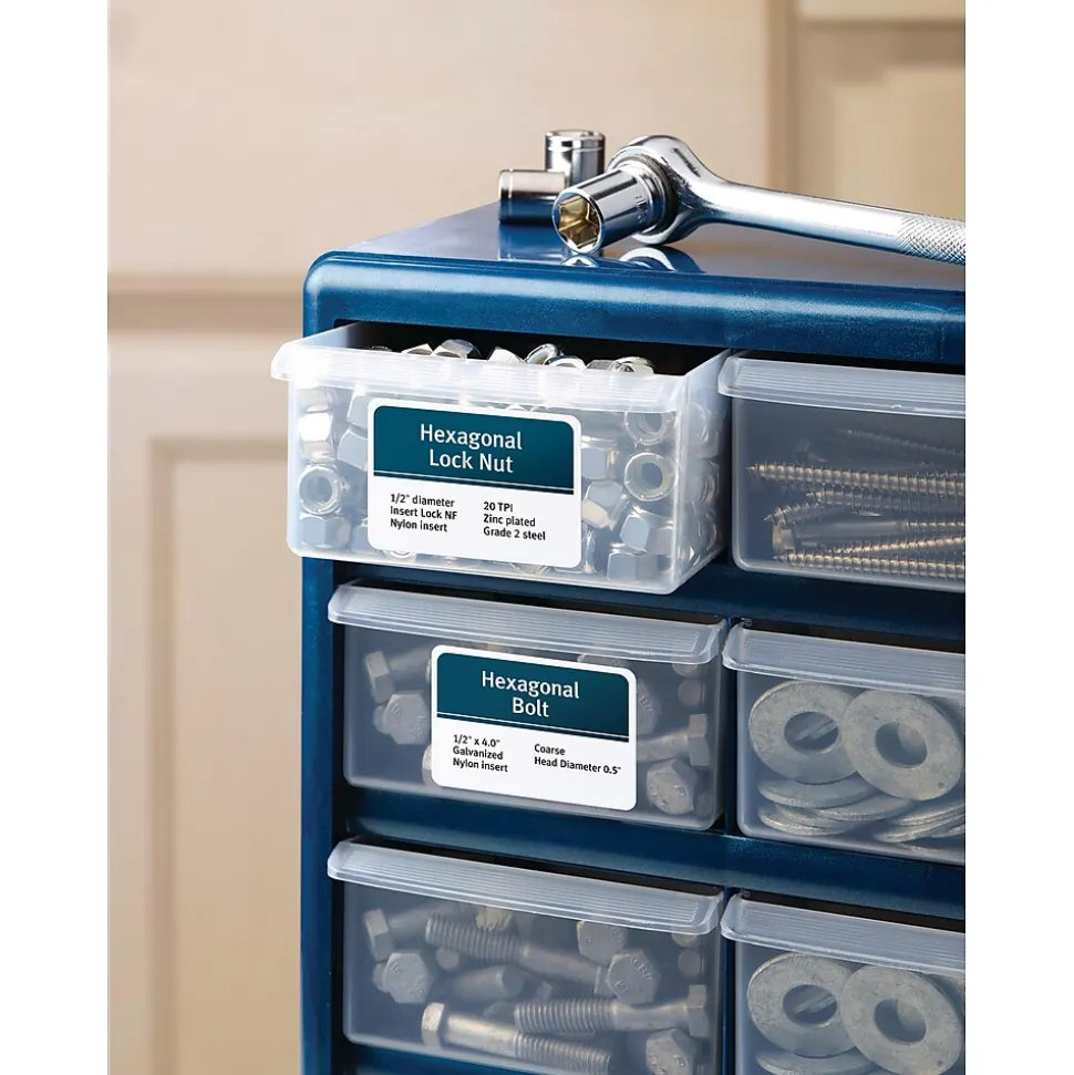 Avery Sure Feed Laser/Inkjet Durable ID Labels, 2" x 2-5/8", White, 120 Labels/Pack (6793)